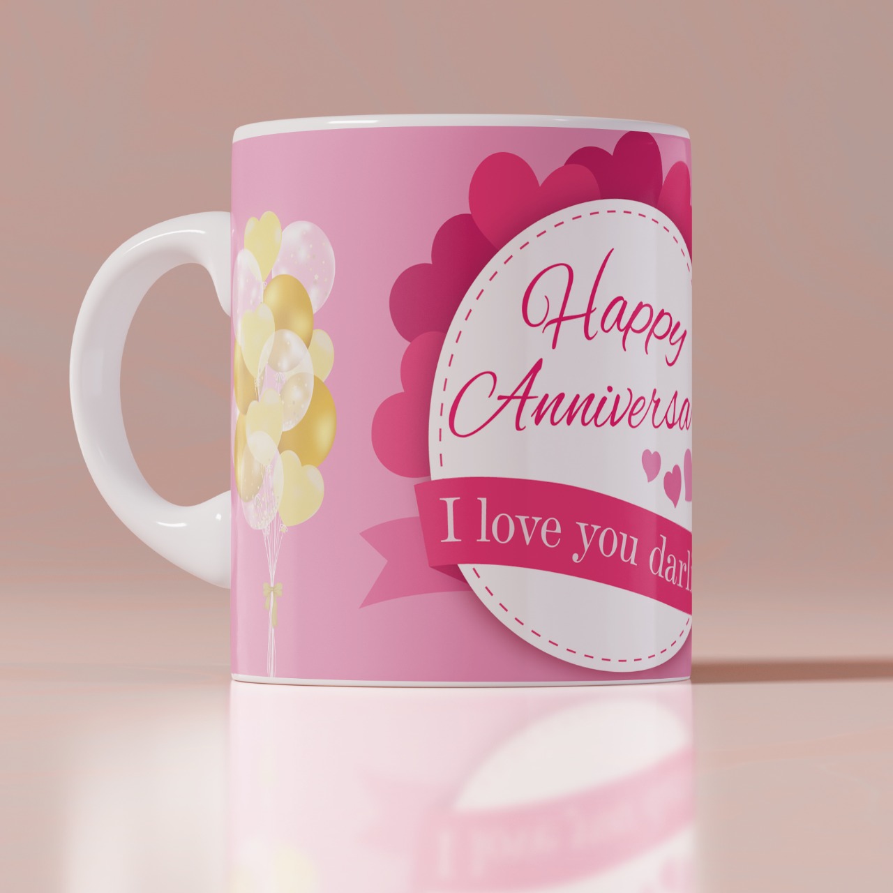 Customized White Mug For Happy Anniversary